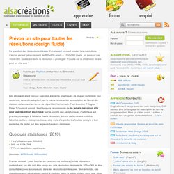 Prévoir un site pour toutes les résolutions (design fluide)