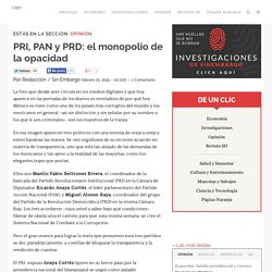 PRI, PAN y PRD: el monopolio de la opacidad