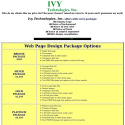 Price List for website,web development,web-site,web page,web site,www