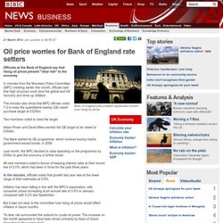 Oil price worries for Bank of England rate setters