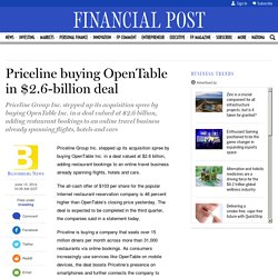 Priceline buying OpenTable in $2.6-billion deal