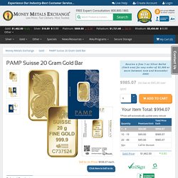 20 Gram PAMP Gold Bars for Sale: Best Prices on Bullion · Money Metals®