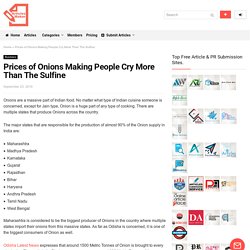 Prices of Onions Making People Cry More Than The Sulfine