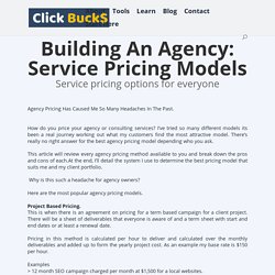 Pricing Model Agency - ClickBucks