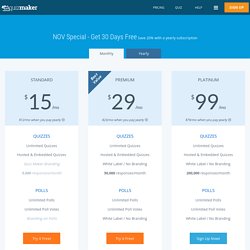 Pricing and Plans - Quiz Maker