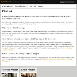 Pricing | Because We Can
