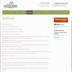 Pricing - Castle Arms Hotel