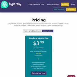Pricing - Hypersay
