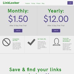 LinkLocker: Private Bookmarking