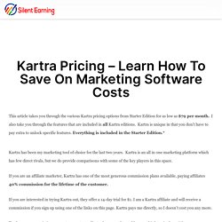 Kartra Pricing – Learn How To Save On Marketing Software Costs – Silent Earning