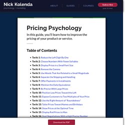 42 Pricing Tactics Based on Psychology & Neuroscience