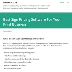 Best Sign Pricing Software For Your Print Business
