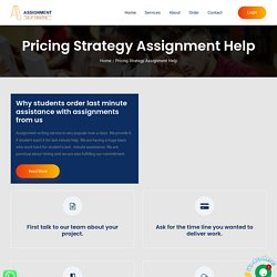 Pricing Strategy Assignment Help