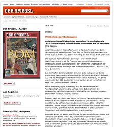 DER SPIEGEL 17/2000 - Prickelwasser Entenwein