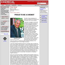 C&EN: PRIESTLEY MEDAL ADDRESS - PROUD TO BE A CHEMIST