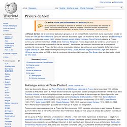 Prieuré de Sion - Wikipedia