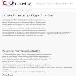 Buy Priligy online in Germany