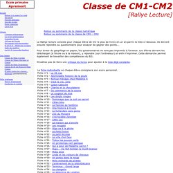 Ecole primaire d'Apremont - Les classes - Classe Numérique - Rallye Lecture