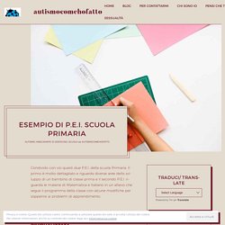 Esempio di P.E.I. Scuola Primaria