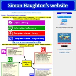 Primary Computing lesson resources