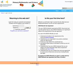 Primary Mathematics & Science: Login to the site