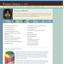 Primary Sources: Overview of Collections