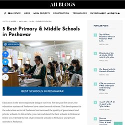 5 Best Primary & Middle Schools in Peshawar