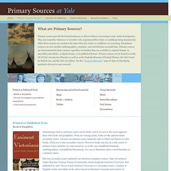 Primary Sources: What Are Primary Sources?