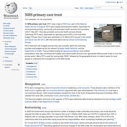 NHS primary care trust - Wiki