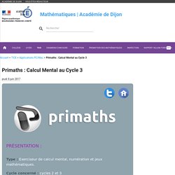 Primaths : Calcul Mental au Cycle 3