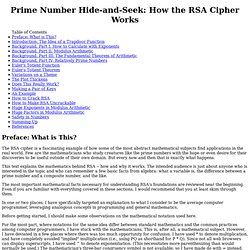 Prime Number Hide-and-Seek: How the RSA Cipher Works