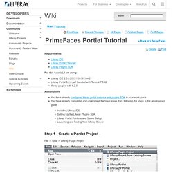 Primefaces portlet tutorial