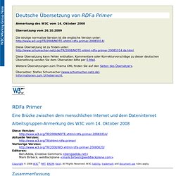RDFa Primer - Deutsche Übersetzung