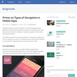 Primer on Types of Navigation in Mobile Apps