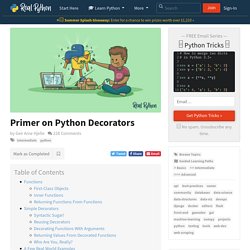Primer on Python Decorators