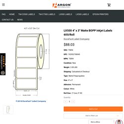 LX500 Matte BOPP Inkjet Labels Sale at $88.03