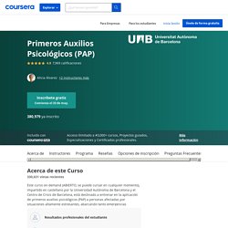 Coursera - Primeros Auxilios Psicológicos (PAP)