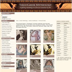 Primeval Gods of Greek Mythology THEOI.COM