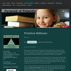 Primitive Reflexes - Pyramid Of Potential - The Solution For Learning Challenges
