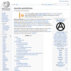 Anarcho-primitivism