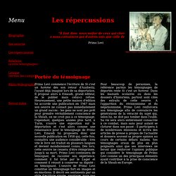 Primo Levi - Les répercussions