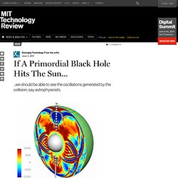If A Primordial Black Hole Hits The Sun... 