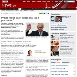Prince Philip back in hospital 'as a precaution'
