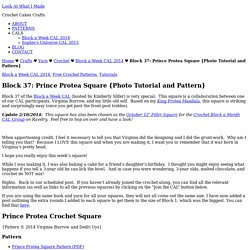 Block 37: Prince Protea Square {Photo Tutorial and Pattern}