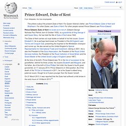 Prince Edward, Duke of Kent