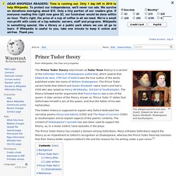 Prince Tudor theory