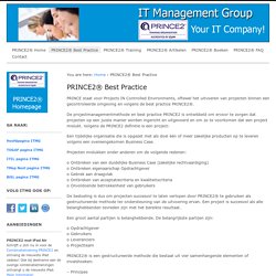 PRINCE2® Best Practice - PRINCE2 - IT Management Group