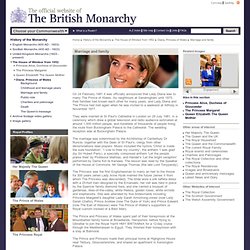 Diana, Princess of Wales > Biography > Marriage and family