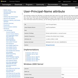 User-Principal-Name attribute