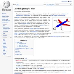 Aircraft principal axes